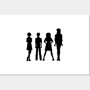 Evangelion Silhouettes (black) Posters and Art